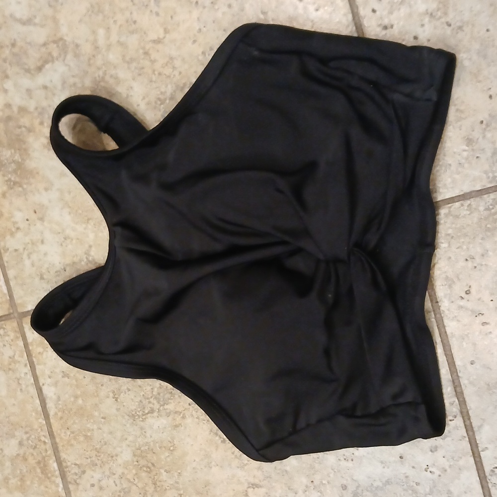 Kona Sol Women's Longline swim Bikini top fuller coverage Black Size S - Picture 3 of 7